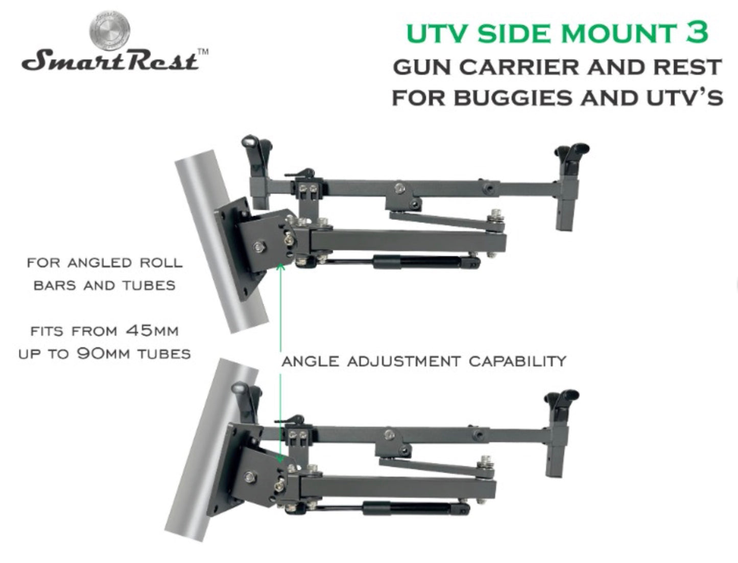 SmartRest UTV Gun Rack - Side Mount