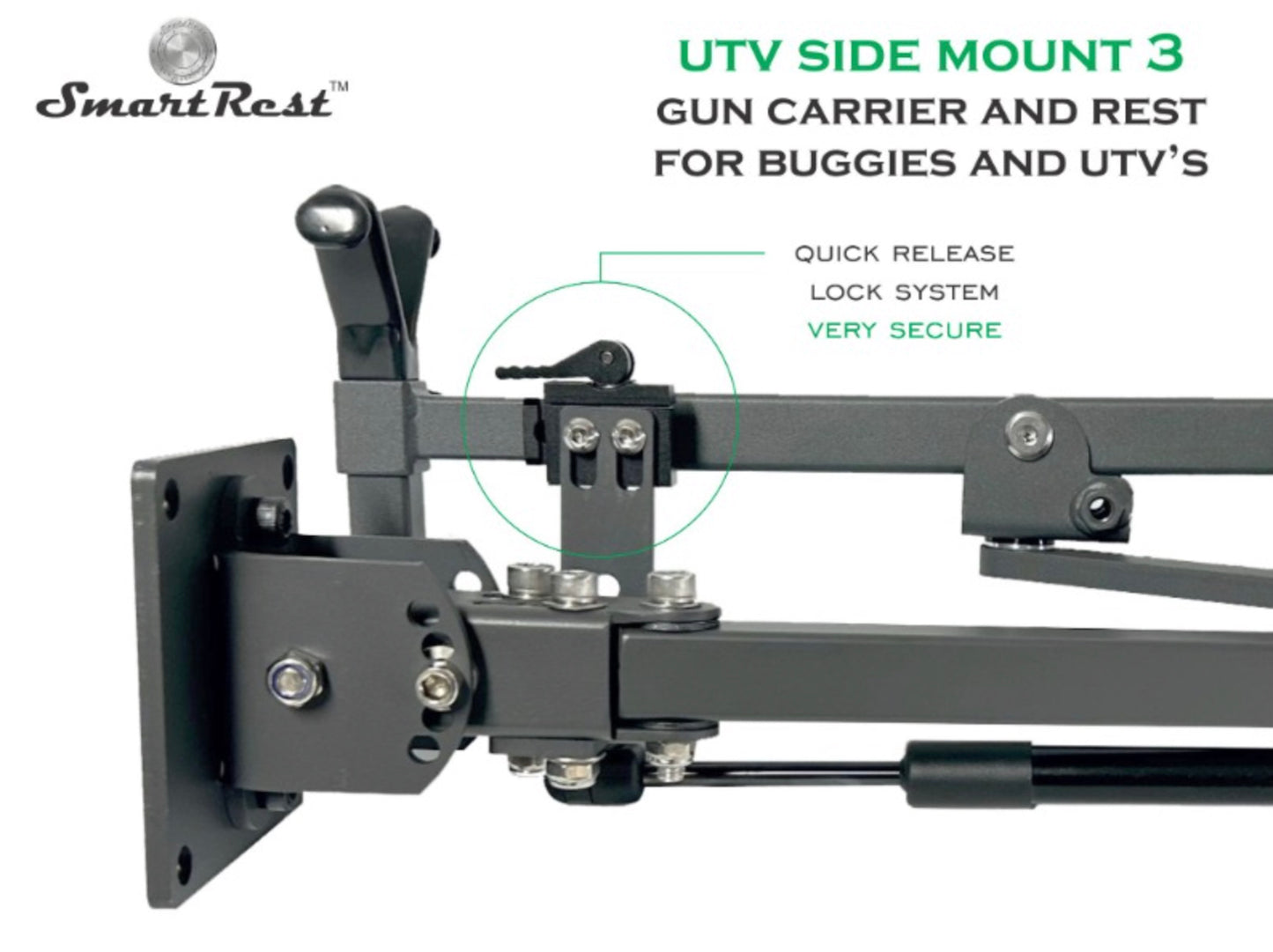 SmartRest UTV Gun Rack - Side Mount