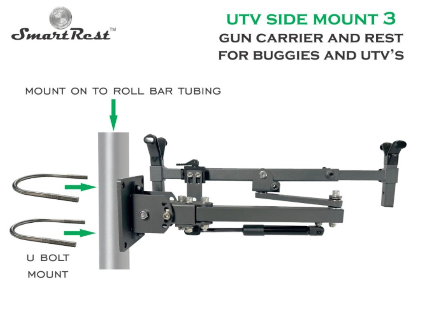 SmartRest UTV Gun Rack - Side Mount